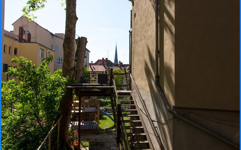 Zugang zum Balkon erstes OG