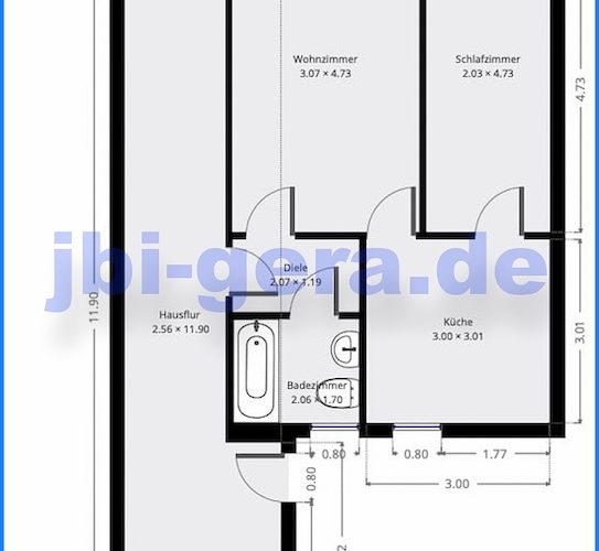 1432 Grundriss WE 1 EG