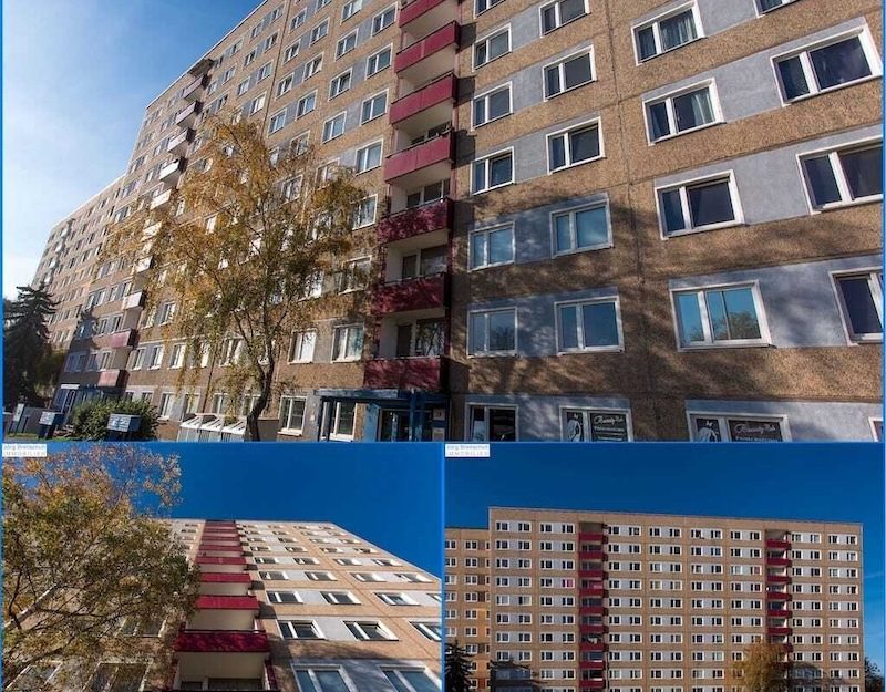 Wohnanlage in Gera, 124 WE, Fahrstuhl, Balkone, Fernwärme D, Rendite 7,9% (ist)10,78% (soll)