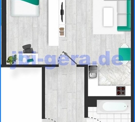 1427 Grundriss 1-Raum-Wohnung