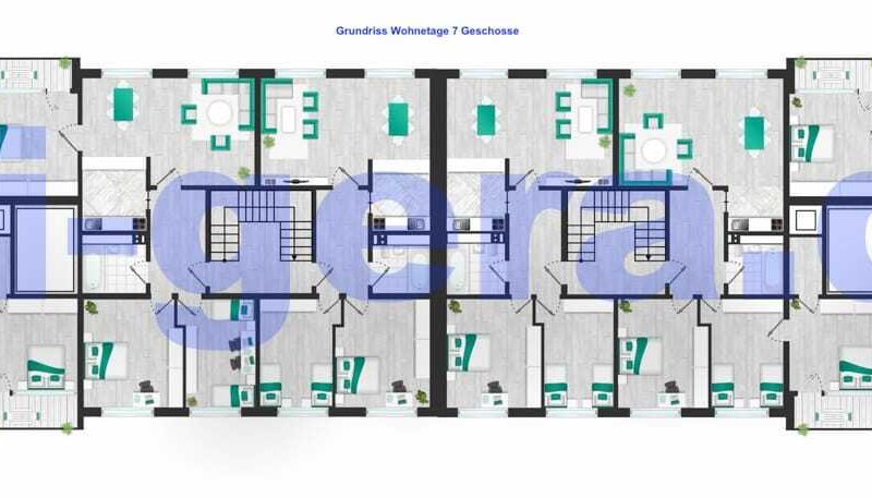 Grundriss Wohnetage 7 Geschosse