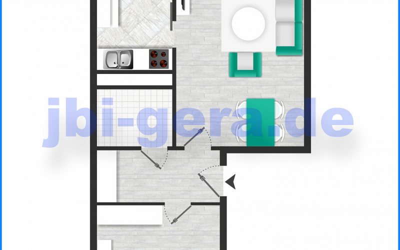 Grundriss 2 Raum
