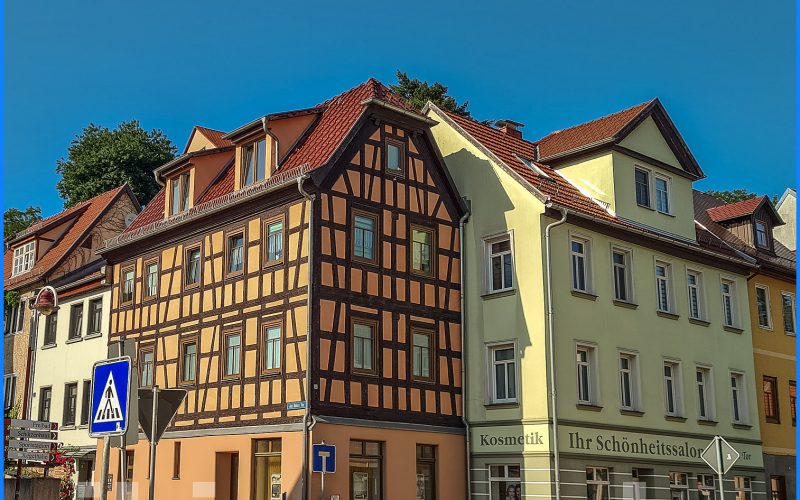 Ansicht der Gebäude