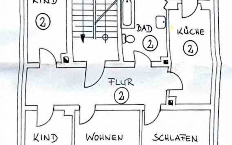 Grunriss 4 Raum Wohnung