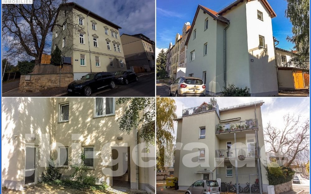 Zwei Gebäude, ein Grundstück, vollvermietet, Balkone, im gefragten Gera-Ostviertel! Rendite 8%