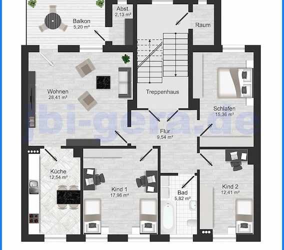 Grundriss 2. und 3.OG